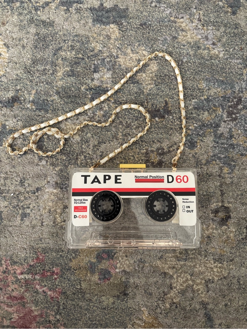Cassette tape clear purse